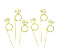 Abaodam 20 Pièces Décorations de Gâteau Mariage Or en Papier Paillettes, Garniture pour Cupcakes Sécurisée, Design Unique, pour Mariage et Fiançailles