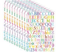 Abaodam 20feuilles Stickers Alphabet Et Numéros Autocollants Vinyle Imperméables Pour Décoration De Boîte Aux Lettres Et Création Artistique Ensemble De Colorées Pour Scrapbooking Et
