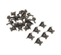 Abaodam 24 Pièces Pieds de Boîte Décoratifs en Alliage de Zinc | Protection D’angle pour Coffret en Bois, Finition Marron, Stabilité Renforcée, Anti-rayures, Usage