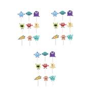 Abaodam 27 Pièces Décorations de Gâteau Colorées Topper Anniversaire Garçon Fille Kit Styles Ornements de Fête Garçon Fille Accessoires de Table pour Gâteau de Célébration