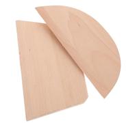 Abaodam 2pcs Racleur à Pâte en Bois de Hêtre, Coupe-pâte Demi-cercle et Trapèze, Facile à Manipuler et Confortable, Maison et L'hôtel