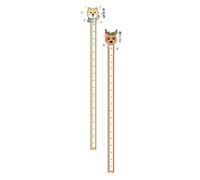 Abaodam 2pièces Sticker Mural Mesure pour Garçon Fille Décor Chambre Fille Garçon Animaux Amusants Autocollants Muraux Amovibles pour Croissance Plusieurs styles