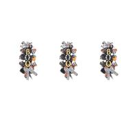 Abaodam 3 Pièces Couronne d'halloween en Tissu Coloré Pendentifs Décoratifs, Accessoire Suspendu pour Fête Halloween et Festival des Fantômes, Style Créatif et Effrayant