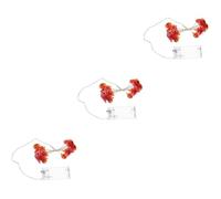 Abaodam 3 Pièces Guirlande Lumineuse LED Citrouille Halloween 20 LED, Design Classique en Plastique Orange, pour Décoration Maison et Fêtes d'automne