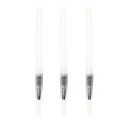 Abaodam 3 Pièces Stylo à Injection d'eau pour Peinture Aquarelle, Pinceau Léger et Portable en Plastique Blanc, pour Fournitures de Rentrée Scolaire