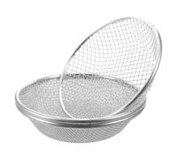 Abaodam 3 Pièces Tamis de Jardinage Rond en Fer Galvanisé 30x30x7 Cm Maille Métallique Renforcée pour Séparer Sable, Gravier et Écorces, pour Culture de Semis