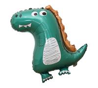 Abaodam 4 Ballons en Aluminium Dinosaure Verts pour Anniversaire Garçon et Filles, Décoration Fête Thème Dinosaures Élasticité, Accessoire Photo