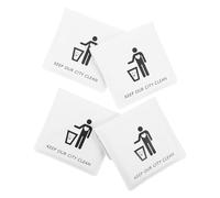 Abaodam 4 Pièces Cendrier de Poche Ignifuge en PP Réutilisable Fermeture Hermétique, Compact et Portable pour Espaces Publics et Campings, Paquet à Cendres Anti-odeurs Blanc