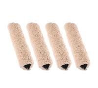 Abaodam 4 Pièces Housse D'accoudoir en Sherpa Beige pour Chaise de Bureau et Fauteuil Roulant, Coussin Doux et Facile d'entretien, pour Bureaux et Centres de Soins