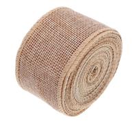 Abaodam 4 Rouleaux Ruban en Toile de Jute Kaki 40mm pour Maintenir Forme et Structure Fil Métallique Longueur 4,5m par Rouleau pour Couronnes et Nœuds Décoratifs