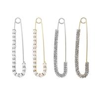 Abaodam 4pièces Lot de Broches Décoratives Épingles de Sûreté pour Vêtements Grandes Épingles à Pull Ornements Décontractés