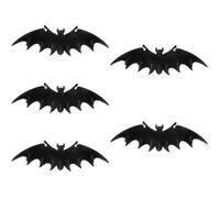Abaodam 5 Pièces Crochet Mural Noir en Bois et Alliage de Zinc, Porte-manteau Mural Moderne, Crochets Muraux pour Manteaux et Serviettes, pour Décoration Halloween