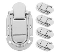 Abaodam 5 Pièces Loquet de Remplacement pour Boîte à Outils, Métal | Installation, Verrouillage Sûr, Évite L’ouverture Accidentelle, Usage Chantier et Extérieur, Argenté Mat