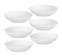 Abaodam 6 Pièces Blanche Petite Assiette en Céramique pour Brûleur à | Pièce de Remplacement Ronde, Protège le Plateau, Usage Polyvalent, Décoration Simple et Élégante