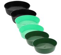 Abaodam 6 Pièces Tamis de Jardin pour Sol, Bac à Tamiser Le Sol, Plastique, Rond, Grande Capacité, pour Jardinage et Plantation, pour Gravier et Cailloux