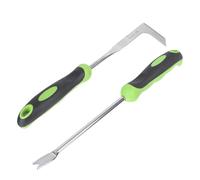 Abaodam Acier Inoxydable Désherbeur Manuel, Outil de Jardinage | Poignée Ergonomique, Rangement Suspendu, pour Terre en Pot et Fissures D'allée, Usage Jardin et Parc