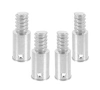 Abaodam Adaptateur Fileté Résistant à L'usure, Compatible 4pcs en Alliage D'aluminium Argenté pour Manche à Balai Balais et Brosses pour Nettoyage Domestique et Commercial