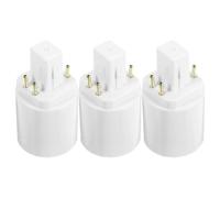 Abaodam Adaptateur Lampe G24Q vers E27 3pcs Convertisseur de Douille à 4 Broches pour Culot d'Ampoule, Installation Facile et Application Polyvalente, pour Espaces Commerciaux et Bureaux