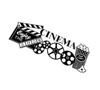 Abaodam Autocollant Mural Décoratif Cinéma, Sticker Mural Spécial Film, Pvc Noir, Étanche, Facile à Poser Retirer sans Résidu, pour Vitrine et Placard, Usage Domestique
