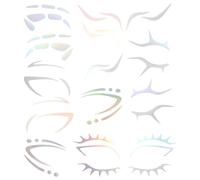 Abaodam Autocollants de Tatouages Temporaires Visage Tatouages des Yeux en Papier Adhésif Transfert 6pcs Non Permanents et Faciles à Utiliser pour Maquillage Fancy et Plusieurs styles