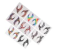 Abaodam Autocollants Tatouage Temporaire pour Yeux Femme, Garçon et Filles, 8 Paires sans Papier Collant, pour Fêtes Halloween et Maquillage