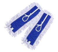 Abaodam Balai à Franges en Fil de Coton Bleu Grosse Absorption d'eau 2pcs Remplacement du Chiffon de Balai pour Nettoyage, Adapté aux Coins et Plafonds
