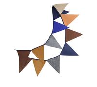 Abaodam Banderole Fanion Triangle en Tissu Non Tissé Marron Léger pour Décoration de Fête, Mariage ou Anniversaire, pour Fond de Scène ou Célébration