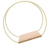 Abaodam Bois Cerceau en Métal Floral pour Décoration de Table | Structure Simple, Stable et Peu Déformable, Base en Bois, Usage DIY pour Mariages et Loisirs Créatifs