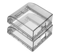 Abaodam Boîte de Prise Type 86 pour Salle de Bain et Balcon 2 Pièces Étanche en Plastique Couvercle à 90 Degrés, Protection Anti-éclaboussures Prolongateur de Durée de Vie