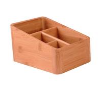 Abaodam Boîte de Rangement Cosmétique Design aux Coins Arrondis en Bambou Organisée et Saine pour Bureau et Maquillage