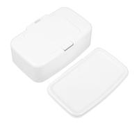Abaodam Boîte Distributrice de Lingettes Humides pour Bébé et Maison, Plastique Blanc, Compacte et Rechargeable, Rangement Pratique pour Salon, Chambre et Voyage, Étui à Lingettes