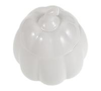 Abaodam Bol à Soupe Bol Halloween Festif avec Couvercle en Céramique Blanc de Citrouille et Polyvalent pour Repas et Décoration Cuisine