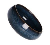 Abaodam Bol à Thé Lavé en Céramique Bleu, Facile à Utiliser et Résistant, Bureau ou Usage Familial un Set de Thé Complet