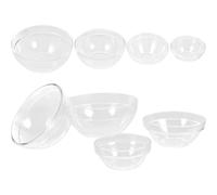 Abaodam Bols en Acrylique Blanc Rangement Pratique Lot de 8 pour Huiles Essentielles Bol Plastique Solide et Transparent pour Massage à Domicile ou Salon de Beauté
