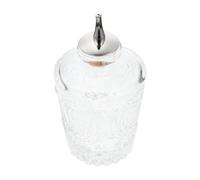Abaodam Bouteille en Verre d'Amers Bouchon Amovible et Étanchéité, Flacon Sculpté Vintage pour Bar et Usage Hôtelier, Léger et Transparent