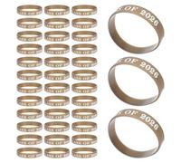 Abaodam Bracelets Lot de 50 Pièces en Silicone Élastiques et Résistants pour Présent de Diplôme pour Fêtes de Remise de Diplômes Lycée L'université