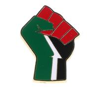Abaodam Broche Drapeau Palestinien Métal Robuste Insigne National pour Vêtements Unisexe Usage Quotidien Taille Standard Poing Symbole de Force
