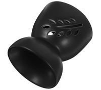 Abaodam Brûleur à Huile Noir en Céramique à Motif Ajouré, Grand Réservoir Léger et Décoratif, Réchauffeur D'huile pour Sauna et Étude