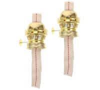 Abaodam Brûleur de Lampe à Huile Vintage en Métal Or avec Mèche, Lot de 2 Pièces, Pratique et Solide, Support de Mèche en Tissu et Métal pour Lampe à Pétrole