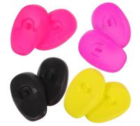 Abaodam Cache-oreilles 4 Paires Protection Imperméable et Confortable en Silicone pour Teinture Capillaire Adaptées à L'usage en Salon de Coiffure