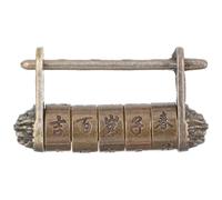 Abaodam Cadenas à Code Vintage en Alliage de Zinc Design Portable et Forme Unique, Serrure Décorative de Style Ancien pour Ornements et Objets de Collection