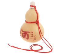 Abaodam Calebasse Sculptée Chinoise Beige avec Bouchon, Bouteille d'eau Gourde Multifonctionnelle en Calebasse Naturelle Design Vintage pour Décoration Intérieure