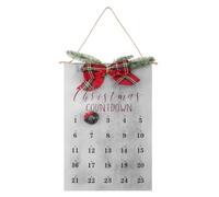 Abaodam Calendrier de Compte à Rebours de Fête en Bois, Couronne Murale | Panneau Festif en Panneau de Densité, Style Rustique, pour Bureau et Maison
