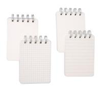 Abaodam Cartes Index A7 10,6 X 7,7 Cm Quadrillage, 4 Carnets Spirales pour Apprentissage, Organisation et Prise de Notes Maison, École ou Bureau