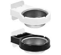 Abaodam Cendrier de Toilette Mural Étanche 2 Pièces en Plastique Super Puissance D'aspiration pour Maison ou Bar, Rangement Pratique et Design Compact