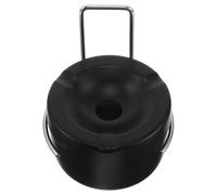 Abaodam Cendrier Mural avec Couvercle et Support Suspendu et Installation Peu Encombrante en Acier Inoxydable Noir Design Élégant pour Salles de Bain Privées et Hôtels