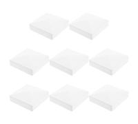 Abaodam Chapeau de Poteau PVC Blanc 8 Pièces pour Garde-Corps et Balcon, Scelle le Haut des Poteaux, Finition Plate et Lisse, Accessoire pour Poteaux Extérieurs
