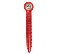Abaodam Compas à Dessin Compact en Alliage D'aluminium Rouge Règle à Trous Circulaires pour Marquage Bois Outil de Traçage Portable pour Étudiants et Menuiserie