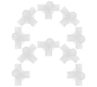 Abaodam Connecteurs en Plastique Blanc Usage Polyvalent Lot de 50 Stabilité Renforcée, Adapté pour Tiges de 16 Mm pour Tringles de Placard pour Dortoirs et Meubles
