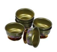 Abaodam Coupe D'offrande Bords Finement Polis Bouddhiste 7 Pièces en Alliage Délicat Bol Rond pour Décoration Rituelle et Usage Domestique
